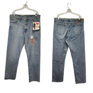 WRANGLER FIVE STAR PREMIUM DENIM RELAXED FIT JEAN IN STONE BLEACH 38x34